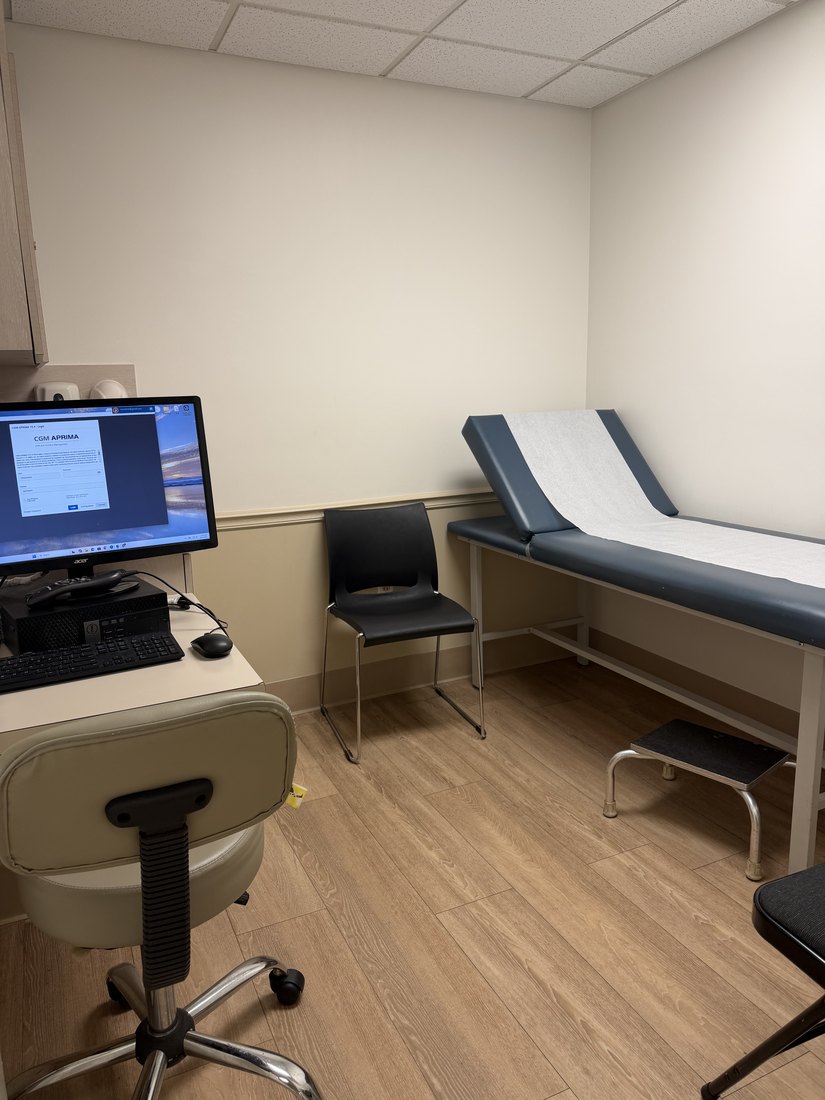 Empty exam room.
