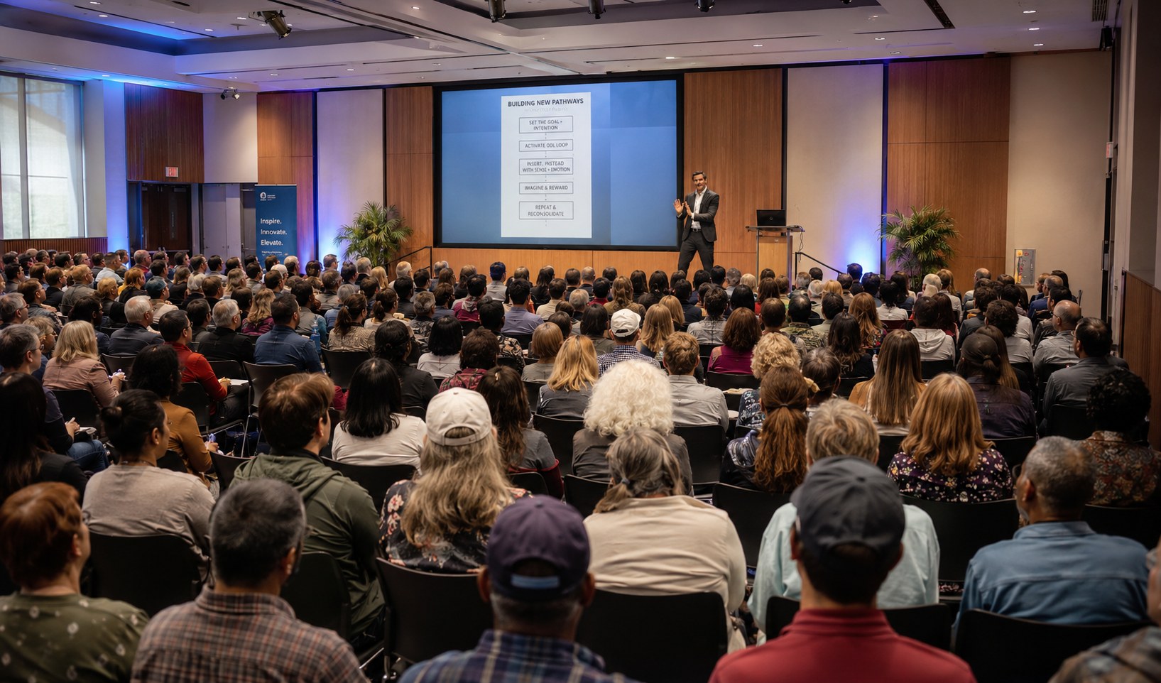 Public auditorium lecture